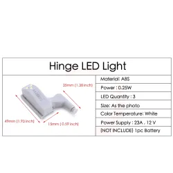 Sensor mit LED-Licht - für ein Innenscharnier - universell - für Möbel / Kleiderschränke / Schränke