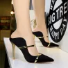 SandaliasSexy tacones finos - corte bajo - sandalias sin cordones