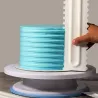 Decorative cream spatula - scraper - irregular teeth / edge