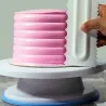 Decorative cream spatula - scraper - irregular teeth / edge
