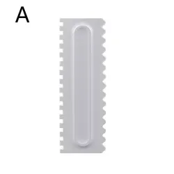 Decorative cream spatula - scraper - irregular teeth / edge