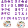 Kunststof cakevorm - koekjes uitsteker - alfabet letters/cijfers - 40 stuksBakvormen