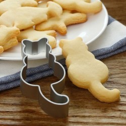 Utensilios para hornearCortador de galletas - molde de aluminio - en forma de gato / zorro / corazón