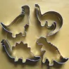 Foremka do wykrawania ciastek - w kształcie dinozaura - stal nierdzewna - 4 sztukiPieczenie