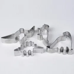 Cookie cutter form - dinosaurier formade - rostfritt stål - 4 bitar