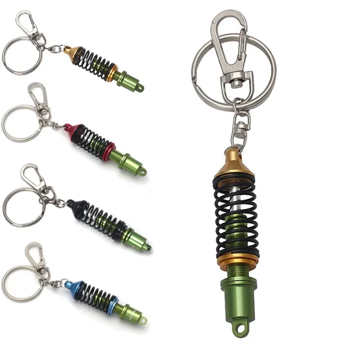 Car shock absorber - metal keychain