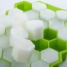 Silicone ice cube tray - honeycomb shaped - reusable - with removable lid