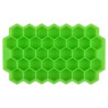 Silicone ice cube tray - honeycomb shaped - reusable - with removable lid