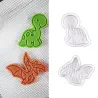 Ausstechform - Dinosaurierform - 4 Stück