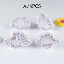 Ausstechform - Dinosaurierform - 4 Stück