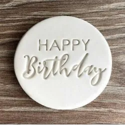Ausstechform - Happy Birthday Schriftzug