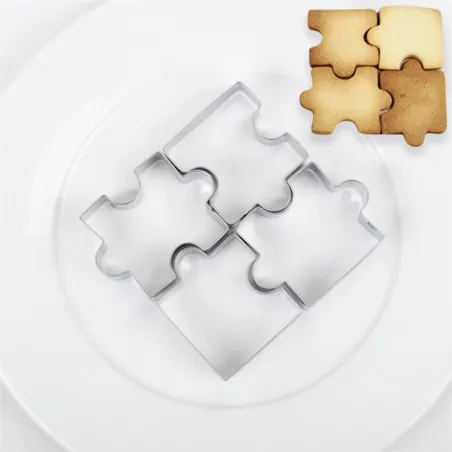 Koekjesvorm - puzzelvorm - roestvrij staalBakvormen