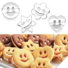 Ausstechform - Smiley - Hase / Auto / Boot - Edelstahl - 4 Stück