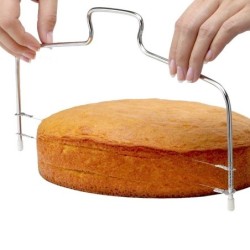 Cake slicer - stainless steel wire - adjustable height