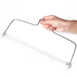 Cake slicer - stainless steel wire - adjustable height
