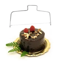 Cake slicer - stainless steel wire - adjustable height