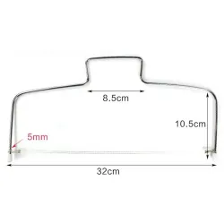 Cake slicer - stainless steel wire - adjustable height