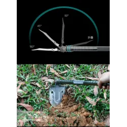 Herramientas de supervivenciaPala multiusos - herramienta de jardín / militar / camping - plegable