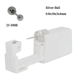 Ear / body piercing - gun / crystal stud - sterile - disposable