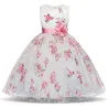 Luxus Mädchen Kleid - Blumenmuster & Schleife
