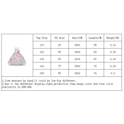 Robe de luxe pour filles - motif floral et nœud