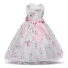 Luxus Mädchen Kleid - Blumenmuster & Schleife