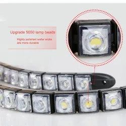 DRL-billampa - superljus - flexibel LED-remsa - vattentät - 2 delar