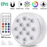 Dränkbart / undervattensljus - för akvarium / badkar - 13LED - 16 RGB - IP68 - med RF -fjärrkontroll