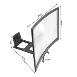 12 " - HD -projektor - förstorad telefonskärm - krökt glas - justerbart