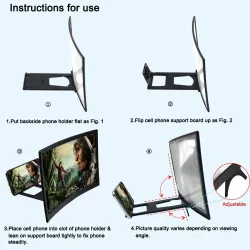 12" - HD projector - phone screen magnifying - curved glass - adjustableAccessories