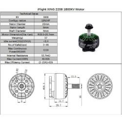 MotorIFlight - motor - XING X2208 2208 1800KV 2450KV 2-6S FPV - for DIY RC racing Drone