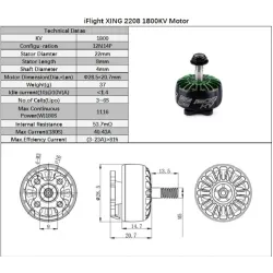 IFlight - silnik - XING X2208 2208 1800KV 2450KV 2-6S FPV - do drona wyścigowego DIY RCMotor