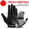 Windproof / thermal cycling gloves - touch screen fingertips - unisex