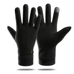 Elegante warme handschoenen - touchscreen-functie - met een decoratieve knopHandschoenen