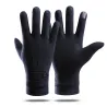 Luvas quentes elegantes - função touchscreen - com botão decorativo