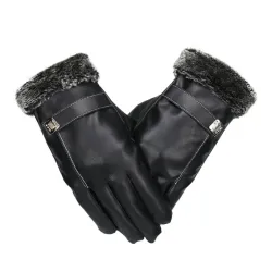Elegante Leder Herrenhandschuhe - Touchscreen Funktion - winddicht