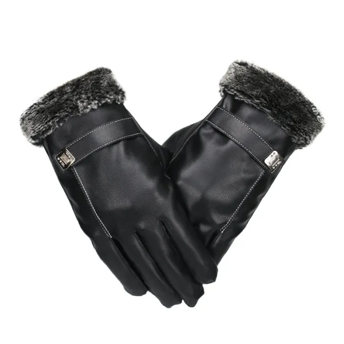 Elegante Leder Herrenhandschuhe - Touchscreen Funktion - winddicht