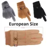 Winter-Wildlederhandschuhe - Touchscreen-Funktion - winddicht - rutschfest - unisex