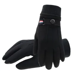 Winter-Wildlederhandschuhe - Touchscreen-Funktion - winddicht - rutschfest - unisex