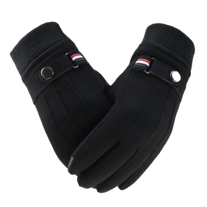 Winter-Wildlederhandschuhe - Touchscreen-Funktion - winddicht - rutschfest - unisex