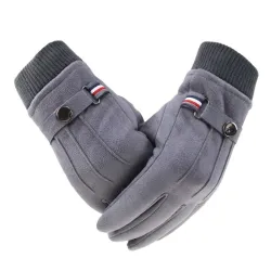 Winter-Wildlederhandschuhe - Touchscreen-Funktion - winddicht - rutschfest - unisex