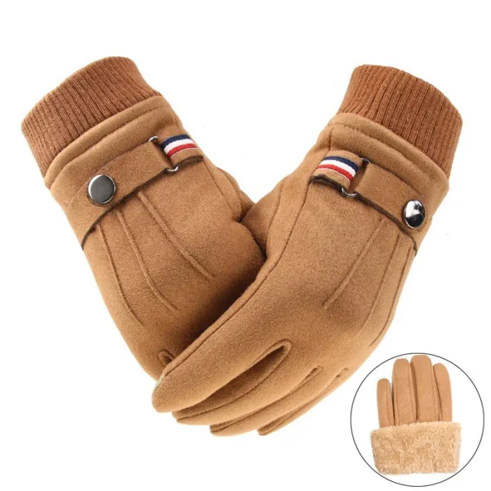 Winter-Wildlederhandschuhe - Touchscreen-Funktion - winddicht - rutschfest - unisex