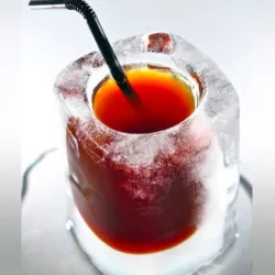 Isbitar i form av ett glas - silikonbricka - form