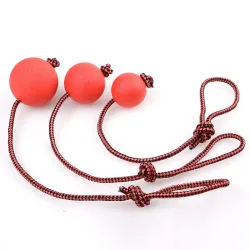 JuguetesPelota de goma para adiestramiento de perros - limpieza de dientes - con cuerda