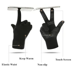 Warme Winterhandschuhe - Touchscreen-Funktion - rutschfest