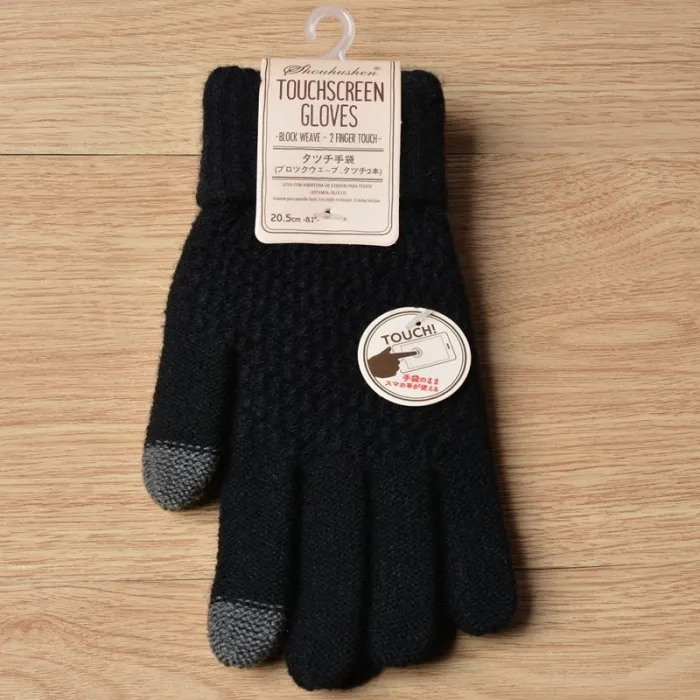 Warme dicke Winterhandschuhe - Touchscreen-Funktion - Kaschmir