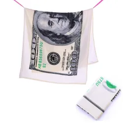 100 US dollar print - bath / beach towel - quick drying - 70 * 140cm