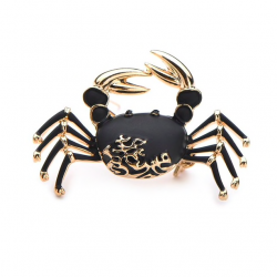 Elegant brooch - crab shaped