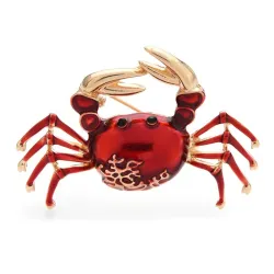 Elegant brooch - crab shaped
