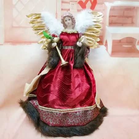 Ange souriant - poupée debout - décoration de Noël